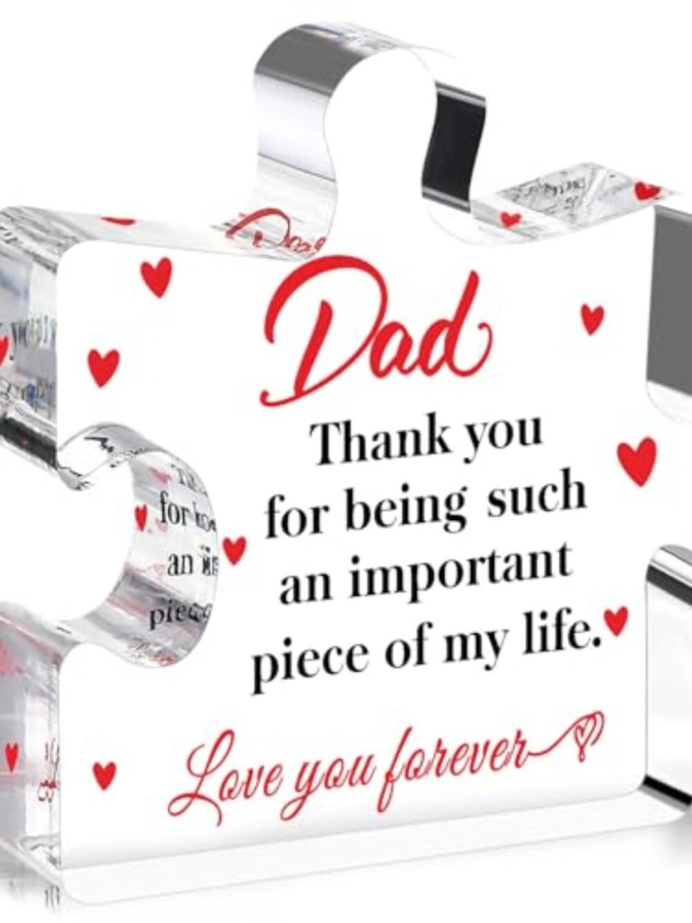 Fathers Day Dad Gifts from Daughter Son‎ Wife-Acrylic Puzzle Plaque-Birthday